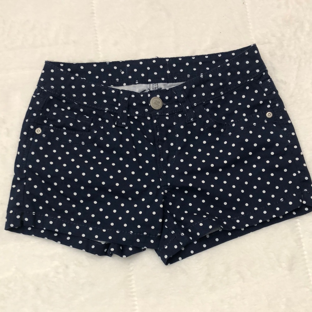Navy Blue Shorts with White Dots